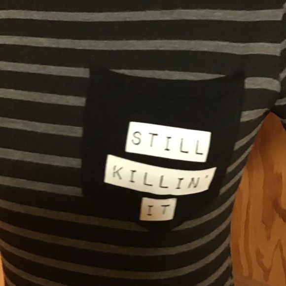 Still killing it graphic striped t shirt - Picture 4 of 8